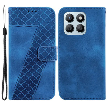 For Honor X8b 4G Cell Phone Case PU Leather 7-Shape Imprinted Stand Cover