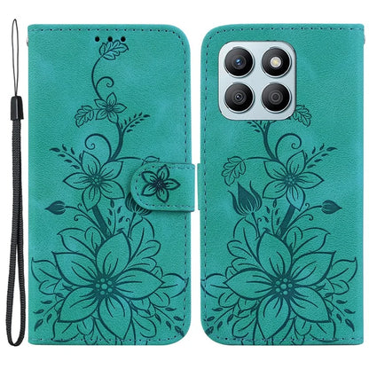 For Honor X8b 4G Case Wallet Imprinted Flower Leather Phone Cover