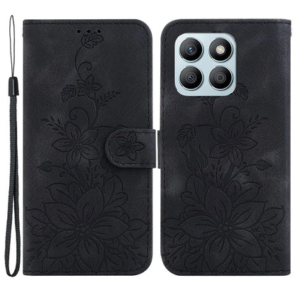 For Honor X8b 4G Case Wallet Imprinted Flower Leather Phone Cover
