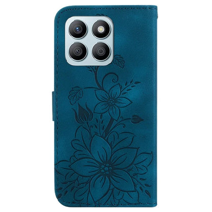 For Honor X8b 4G Case Wallet Imprinted Flower Leather Phone Cover