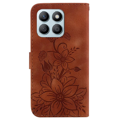 For Honor X8b 4G Case Wallet Imprinted Flower Leather Phone Cover