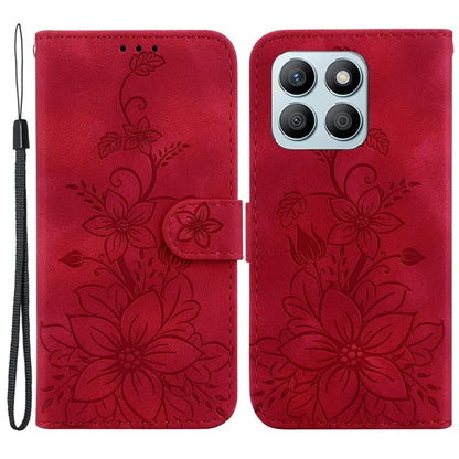 For Honor X8b 4G Case Wallet Imprinted Flower Leather Phone Cover