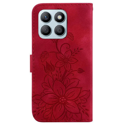 For Honor X8b 4G Case Wallet Imprinted Flower Leather Phone Cover
