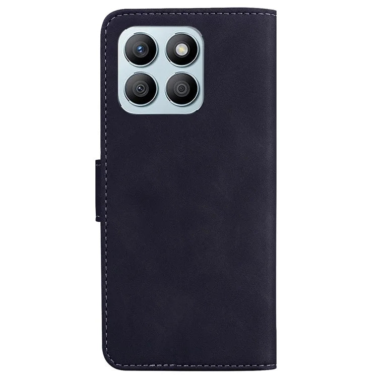For Honor X8b 4G Case Solid Color Design Wallet Phone Protective Cover