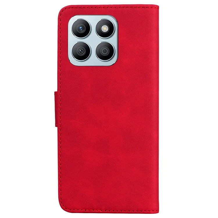 For Honor X8b 4G Case Solid Color Design Wallet Phone Protective Cover
