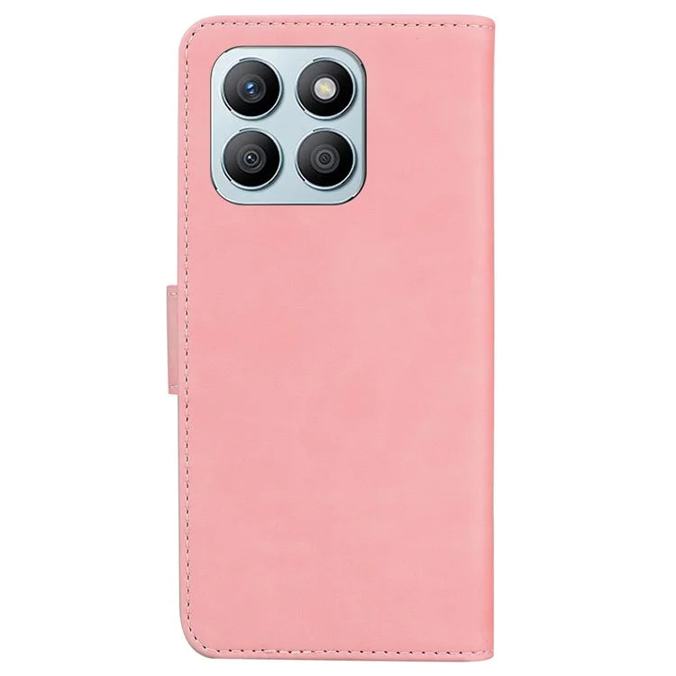 For Honor X8b 4G Case Solid Color Design Wallet Phone Protective Cover
