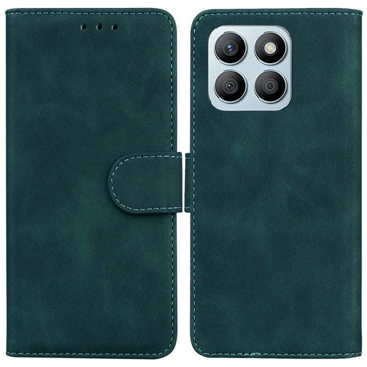 For Honor X8b 4G Case Solid Color Design Wallet Phone Protective Cover