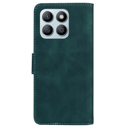 For Honor X8b 4G Case Solid Color Design Wallet Phone Protective Cover
