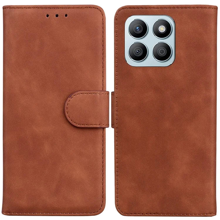 For Honor X8b 4G Case Solid Color Design Wallet Phone Protective Cover