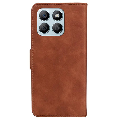 For Honor X8b 4G Case Solid Color Design Wallet Phone Protective Cover