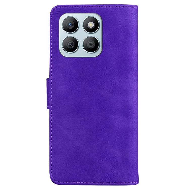 For Honor X8b 4G Case Solid Color Design Wallet Phone Protective Cover