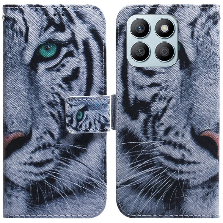 For Honor X8b 4G Wallet Case Leather Phone Cover Pattern Printing
