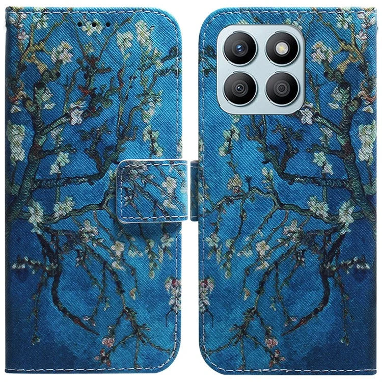 For Honor X8b 4G Wallet Case Leather Phone Cover Pattern Printing