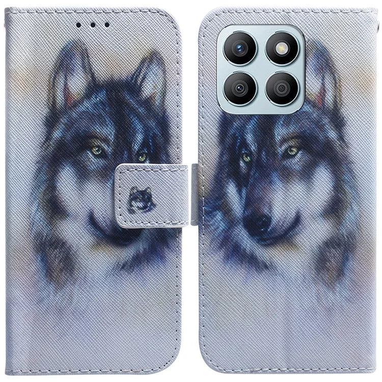 For Honor X8b 4G Wallet Case Leather Phone Cover Pattern Printing