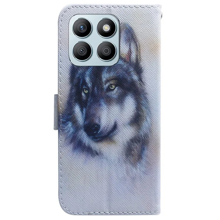 For Honor X8b 4G Wallet Case Leather Phone Cover Pattern Printing