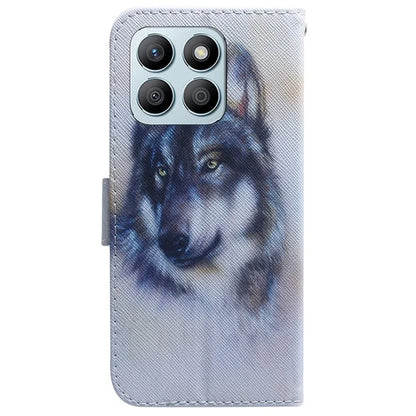 For Honor X8b 4G Wallet Case Leather Phone Cover Pattern Printing
