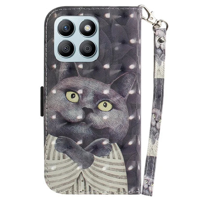 For Honor X8b 4G Cell Phone Case Leather Shockproof Cover with 3D Pattern Design