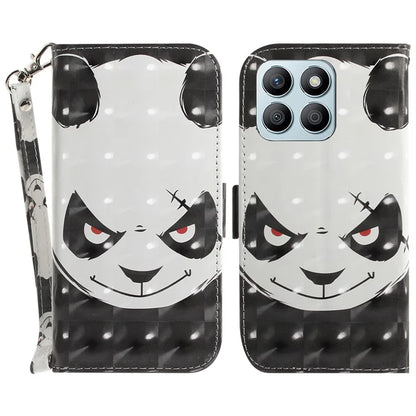 For Honor X8b 4G Cell Phone Case Leather Shockproof Cover with 3D Pattern Design