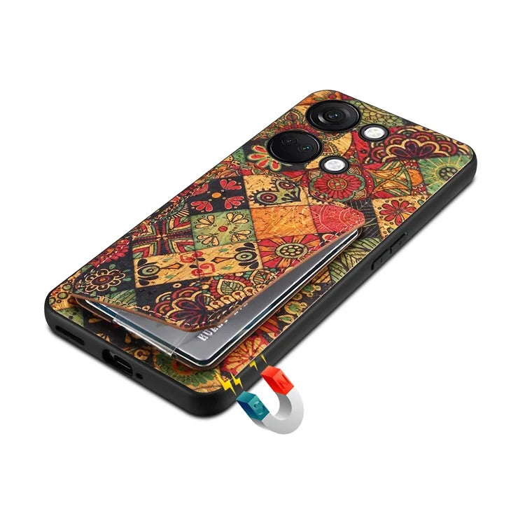 For OnePlus Ace 2V Case Kickstand Card Holder Leather Back Phone Cover