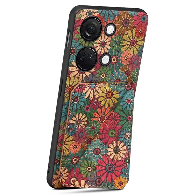 For OnePlus Ace 2V Case Kickstand Card Holder Leather Back Phone Cover