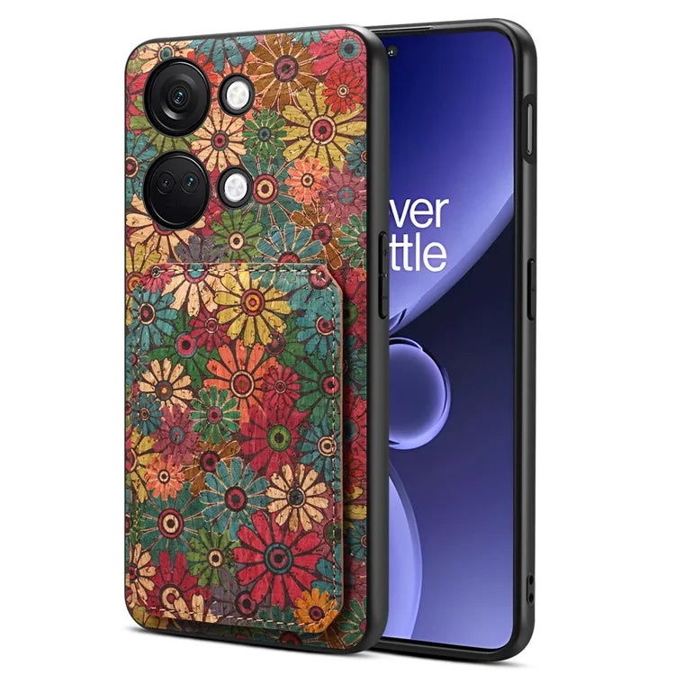 For OnePlus Ace 2V Case Kickstand Card Holder Leather Back Phone Cover