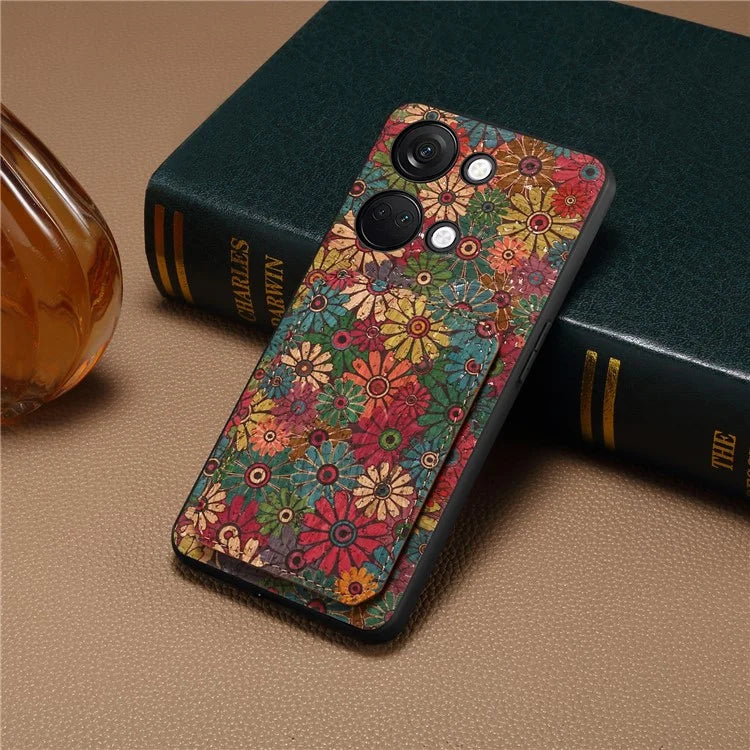 For OnePlus Ace 2V Case Kickstand Card Holder Leather Back Phone Cover
