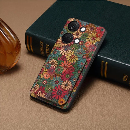 For OnePlus Ace 2V Case Kickstand Card Holder Leather Back Phone Cover