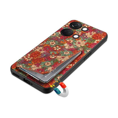For OnePlus Ace 2V Case Kickstand Card Holder Leather Back Phone Cover