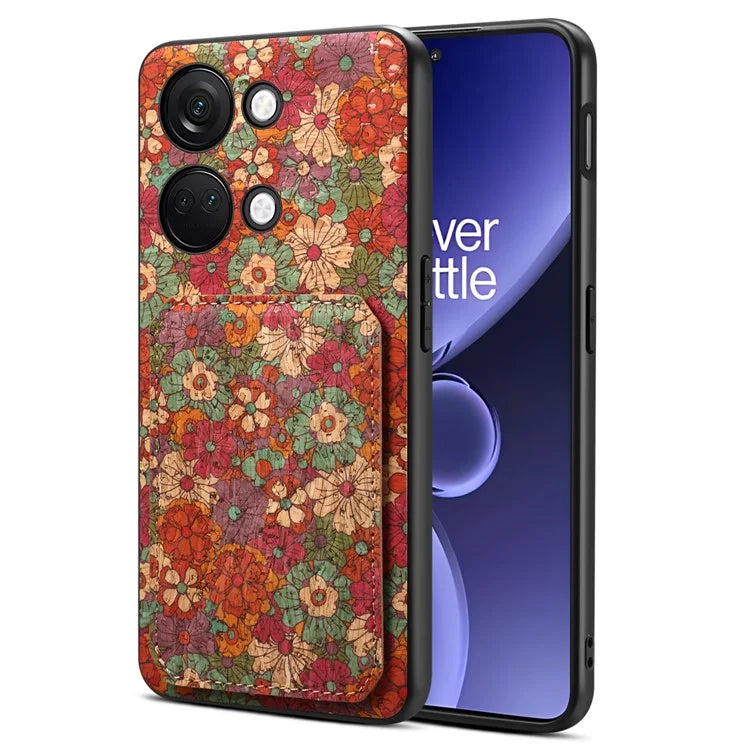 For OnePlus Ace 2V Case Kickstand Card Holder Leather Back Phone Cover