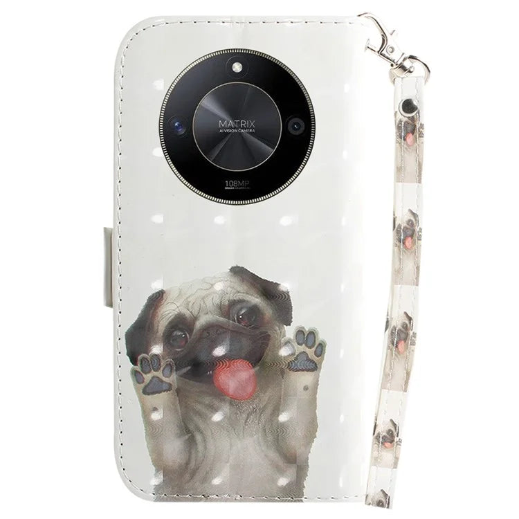 For Honor X9b 5G / Magic6 Lite 5G / X50 5G Case 3D Pattern Print Scratch-proof Phone Wallet Cover