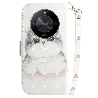 For Honor X9b 5G / Magic6 Lite 5G / X50 5G Case 3D Pattern Print Scratch-proof Phone Wallet Cover