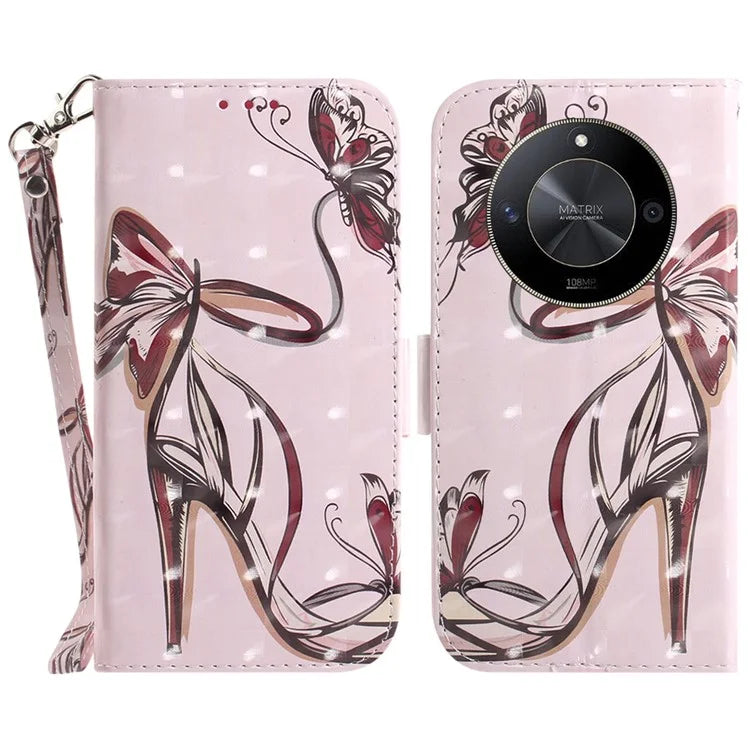 For Honor X9b 5G / Magic6 Lite 5G / X50 5G Case 3D Pattern Print Scratch-proof Phone Wallet Cover