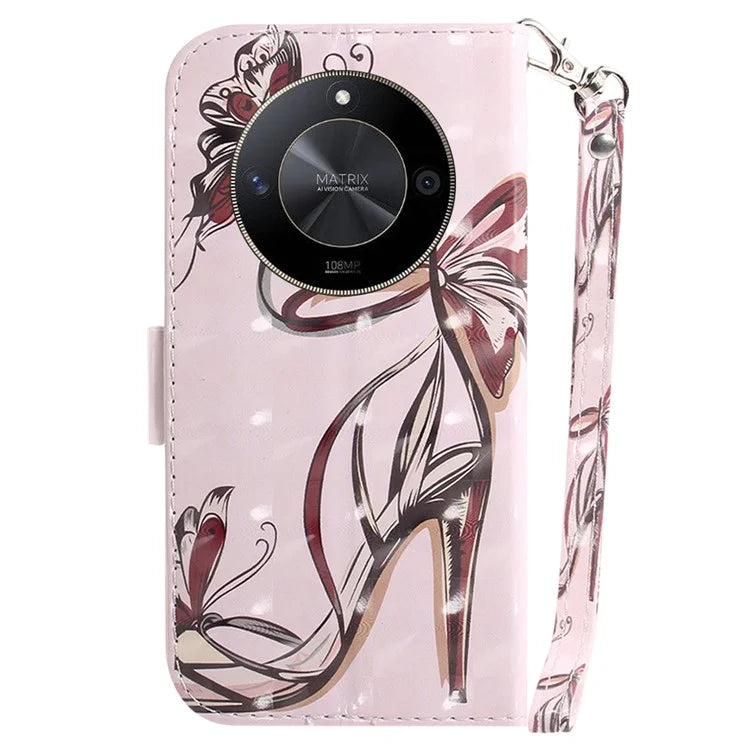 For Honor X9b 5G / Magic6 Lite 5G / X50 5G Case 3D Pattern Print Scratch-proof Phone Wallet Cover
