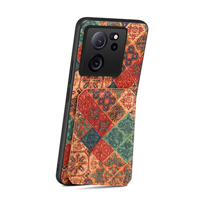 For Xiaomi 13T / 13T Pro / Redmi K60 Ultra Case Card Holder Phone Cover Flower Pattern