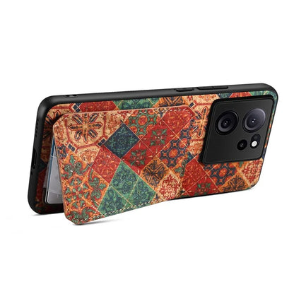 For Xiaomi 13T / 13T Pro / Redmi K60 Ultra Case Card Holder Phone Cover Flower Pattern