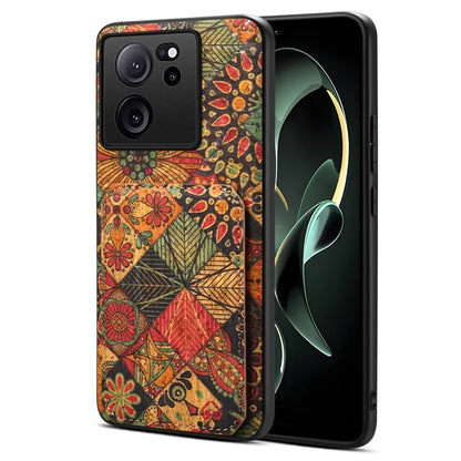 For Xiaomi 13T / 13T Pro / Redmi K60 Ultra Case Card Holder Phone Cover Flower Pattern