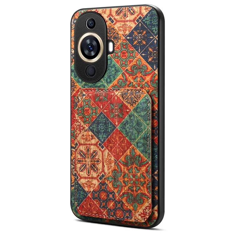 For Huawei nova 11 Kickstand Case Card Slot Phone Cover Flower Printing