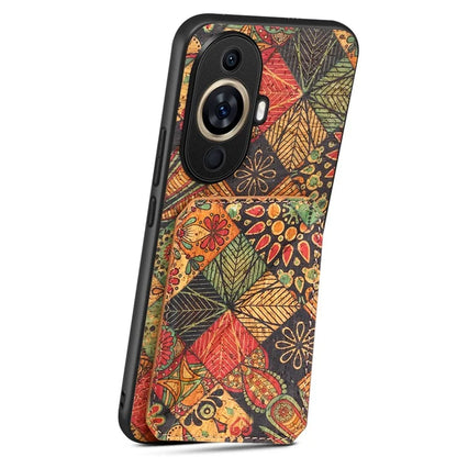 For Huawei nova 11 Kickstand Case Card Slot Phone Cover Flower Printing