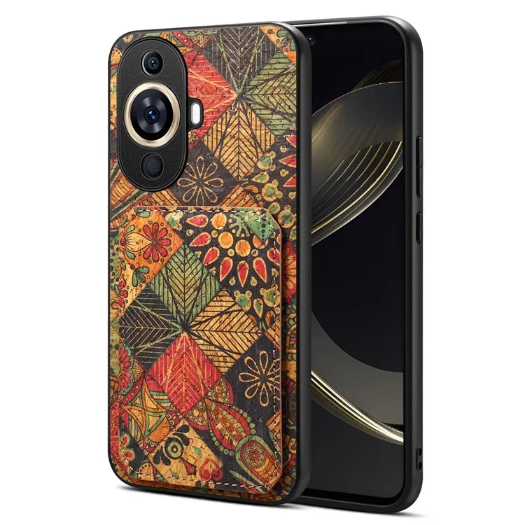 For Huawei nova 11 Kickstand Case Card Slot Phone Cover Flower Printing