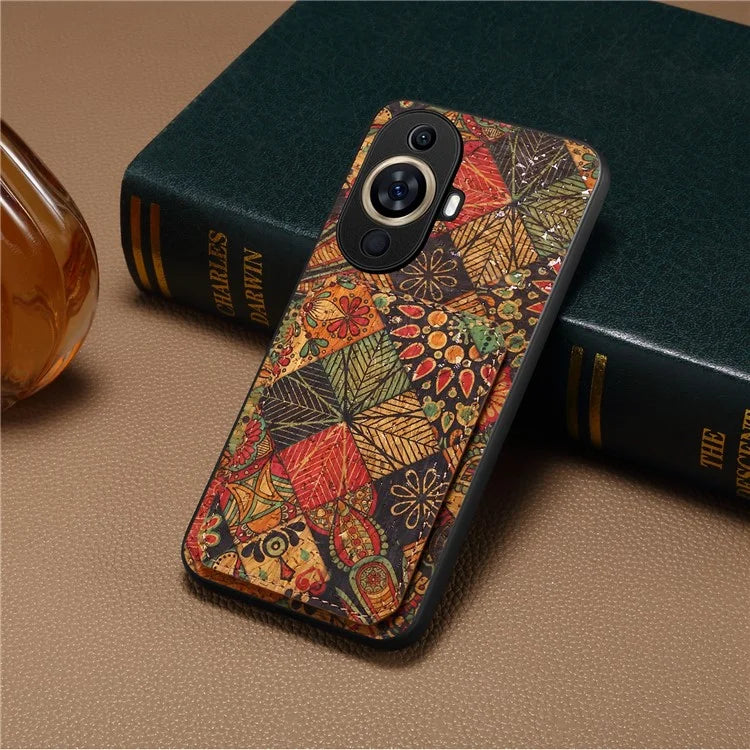 For Huawei nova 11 Kickstand Case Card Slot Phone Cover Flower Printing