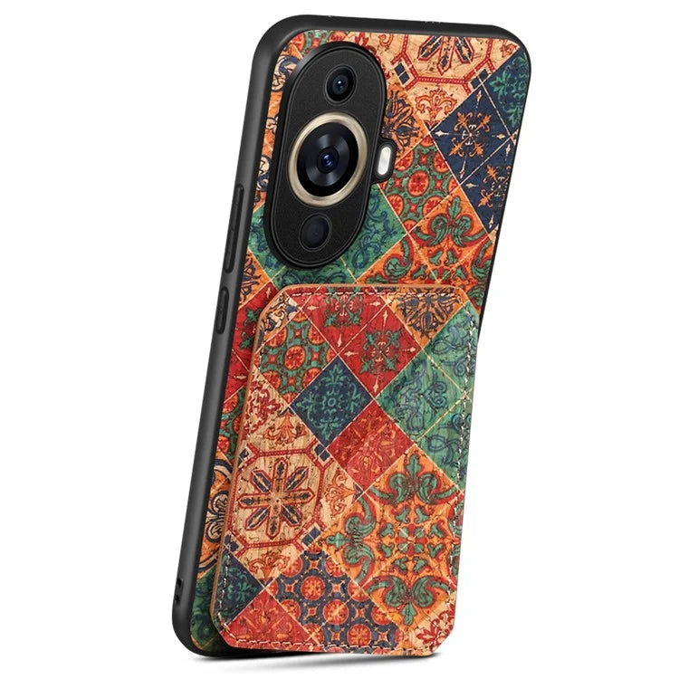 For Huawei nova 11 Pro / nova 11 Ultra Case Card Holder Flower Pattern Phone Cover