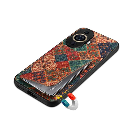 For Huawei nova 11 Pro / nova 11 Ultra Case Card Holder Flower Pattern Phone Cover