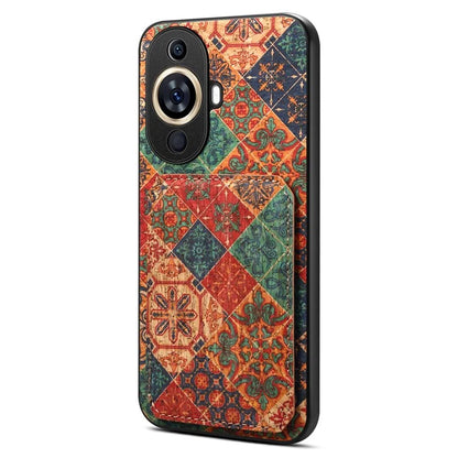 For Huawei nova 11 Pro / nova 11 Ultra Case Card Holder Flower Pattern Phone Cover