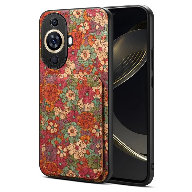 For Huawei nova 11 Pro / nova 11 Ultra Case Card Holder Flower Pattern Phone Cover