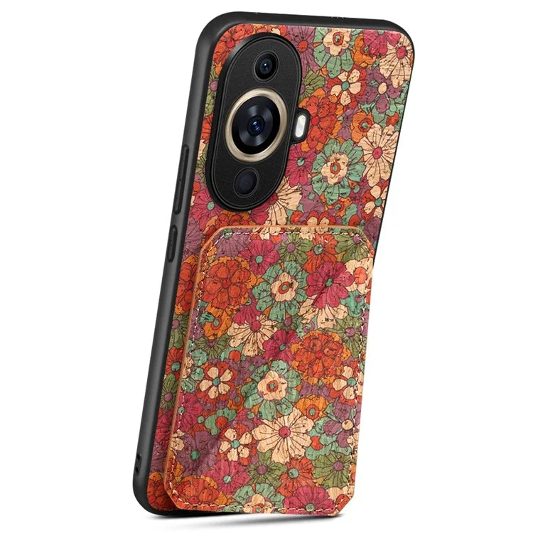 For Huawei nova 11 Pro / nova 11 Ultra Case Card Holder Flower Pattern Phone Cover