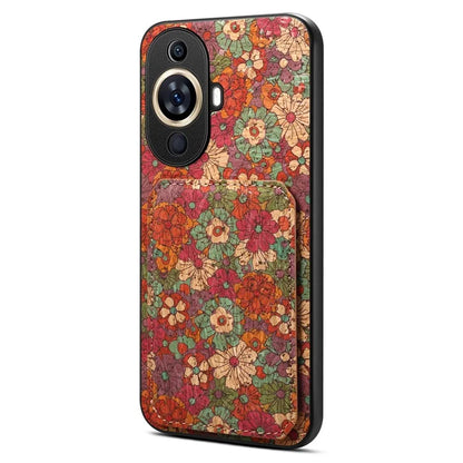 For Huawei nova 11 Pro / nova 11 Ultra Case Card Holder Flower Pattern Phone Cover