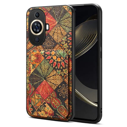 For Huawei nova 11 Pro / nova 11 Ultra Case Card Holder Flower Pattern Phone Cover