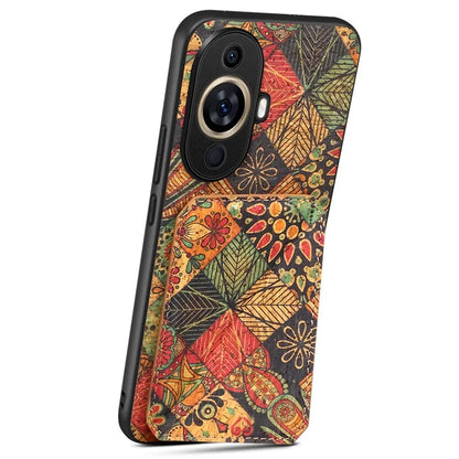 For Huawei nova 11 Pro / nova 11 Ultra Case Card Holder Flower Pattern Phone Cover
