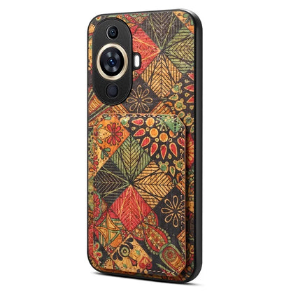 For Huawei nova 11 Pro / nova 11 Ultra Case Card Holder Flower Pattern Phone Cover