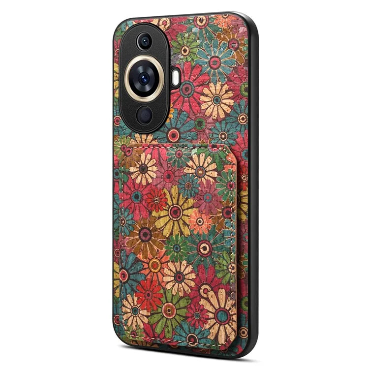For Huawei nova 11 Pro / nova 11 Ultra Case Card Holder Flower Pattern Phone Cover